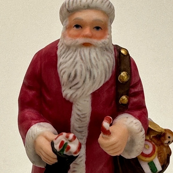 Lenox Porcelain Pere Noel Bell Santa Bag of Toys Holding Stocking And Candy Cane - Picture 12 of 13